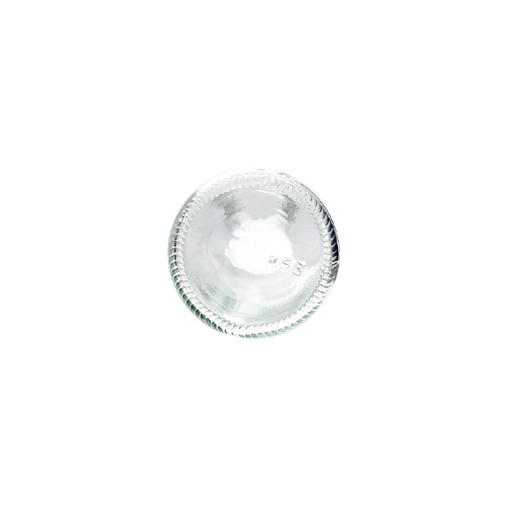 4 oz. Clear Boston Round with Reducer and White Cap (22/400) (V23) (V1)