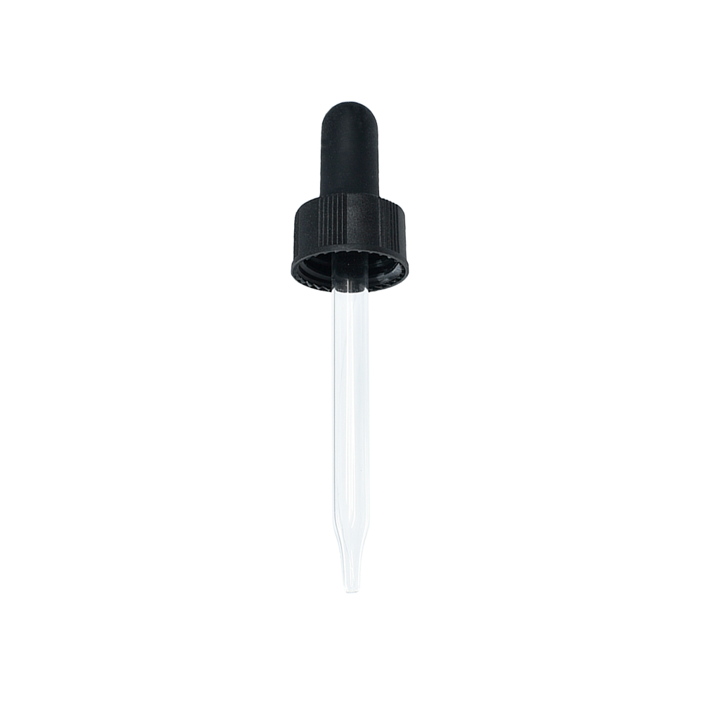 Black Glass Dropper (20-400) (1 oz.) (V23)