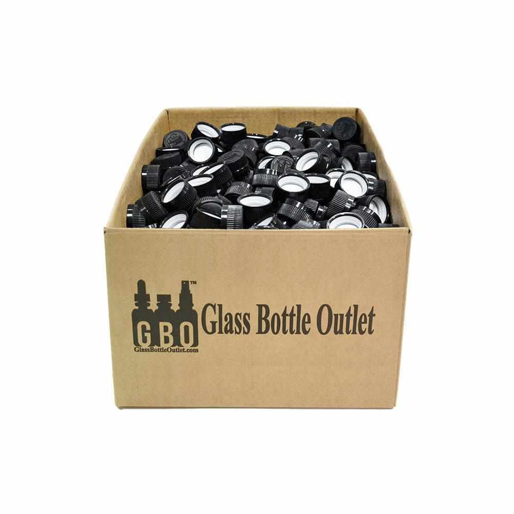 Black Child-Resistant Cap (24-400) (V1)-Glass Bottle Outlet
