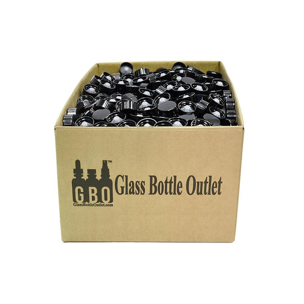Black Cone Lined Cap (24-400) (V10)-Glass Bottle Outlet