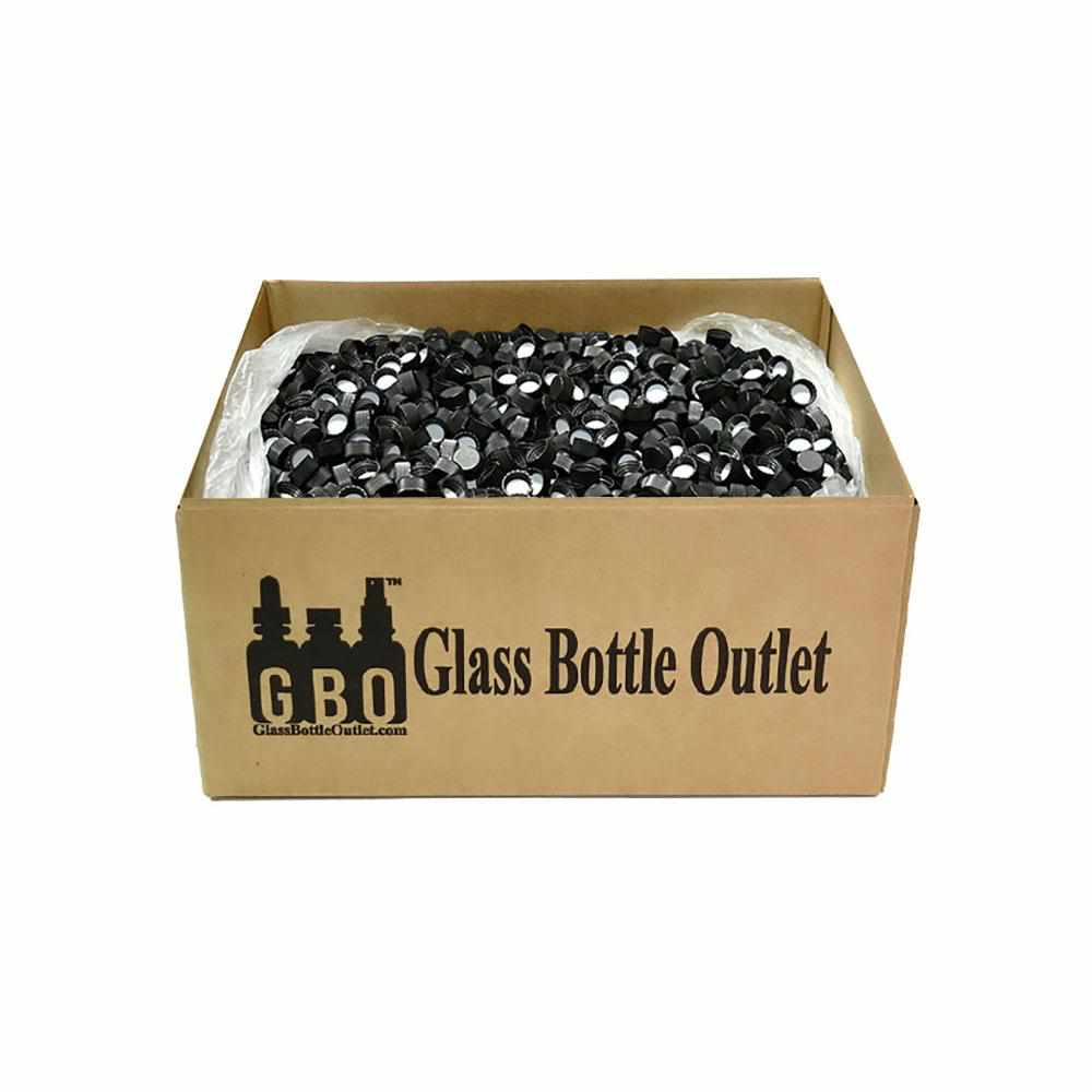 Black Foam-Lined Cap (24-414) (V1)-Glass Bottle Outlet