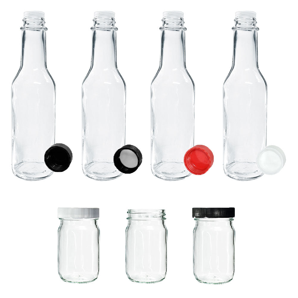 Mini Small Glass Bottles, Tiny Glass 16 oz Bottle 6 H, Amazing