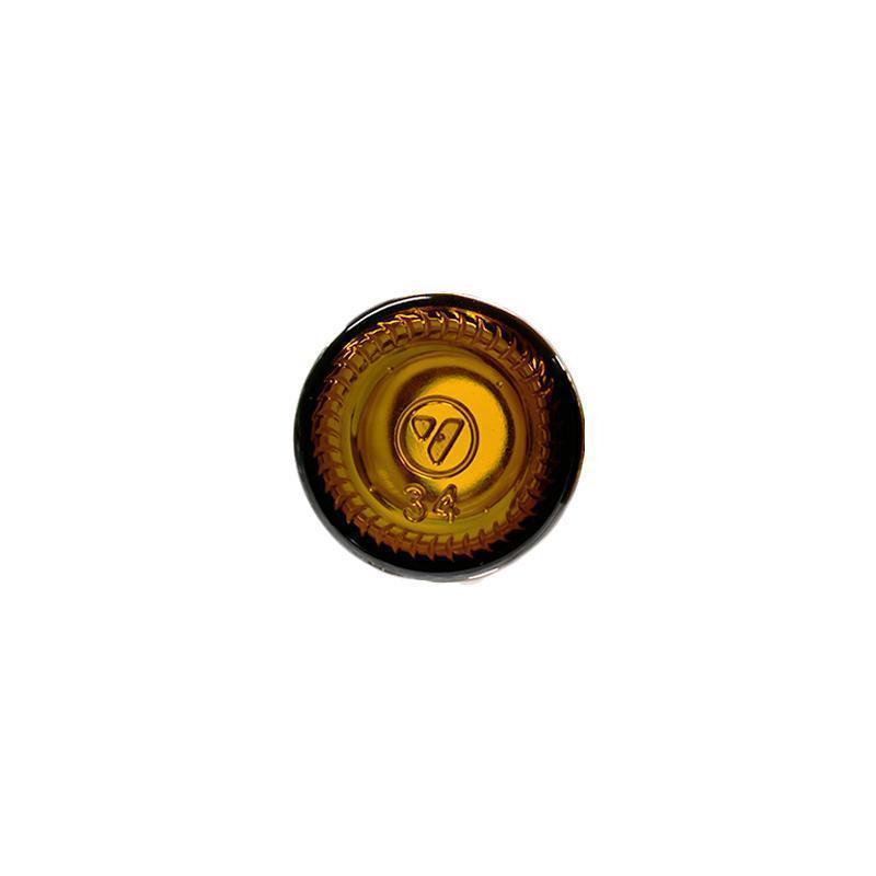 1 oz. Amber Boston Round with Black Graduated Nitrile Glass Dropper (20/400) (V5) (V12)-Glass Bottle Outlet