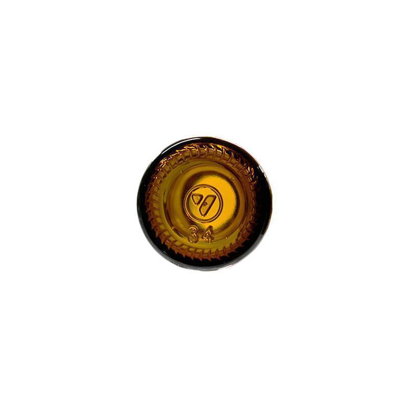 1 oz. Amber Boston Round with Black Treatment Pump (20/400) (V5) (V15)-Glass Bottle Outlet