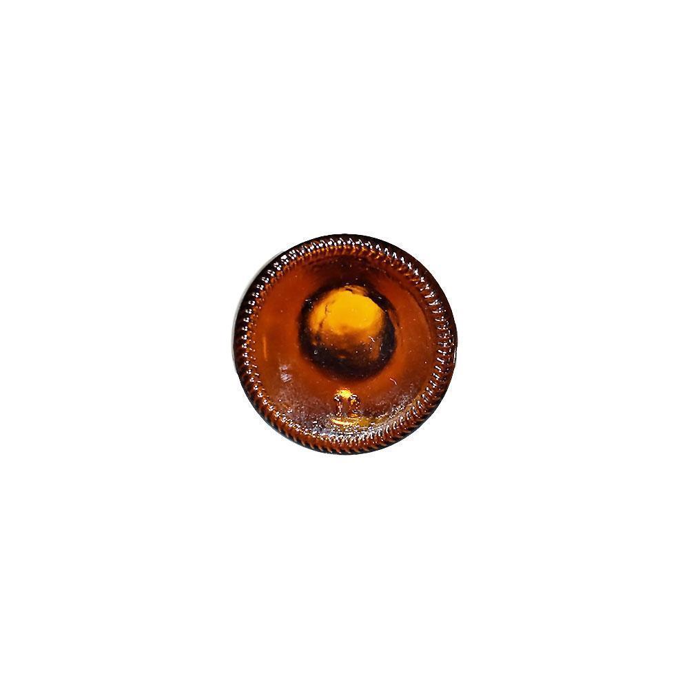 1 oz. Amber Boston Round with No Closure (20/400) (V7)-Glass Bottle Outlet