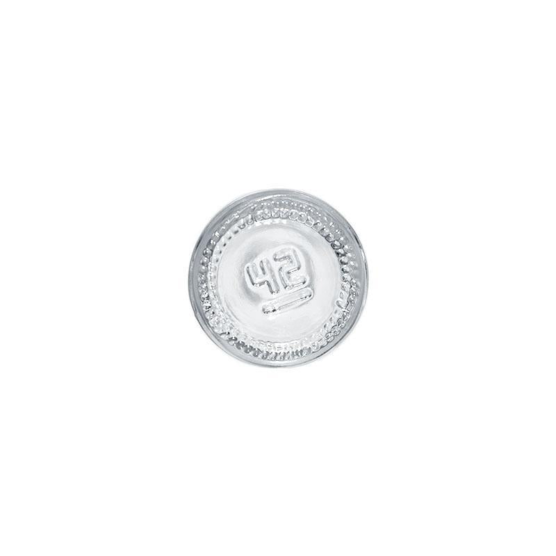 1 oz. Clear Boston Round with Reducer and Black Cap (20/400) (V4) (V1)-Glass Bottle Outlet