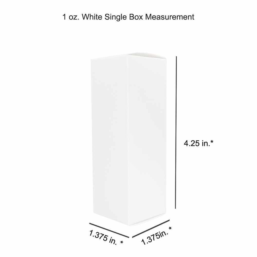 1 oz. White Single Pack Box (V11)-Glass Bottle Outlet