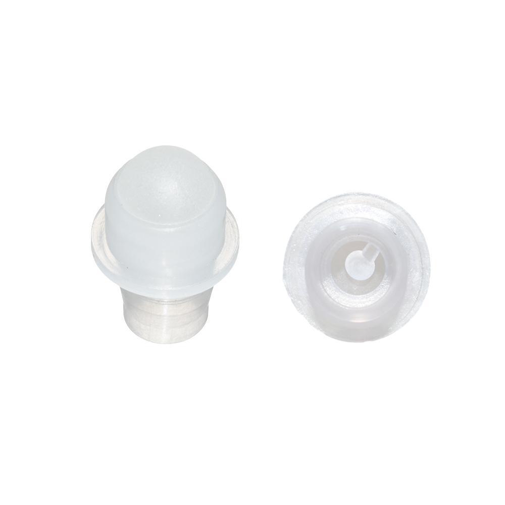 1/3 oz. (10 ml) Clear Glass Roll-on Bottle with Black Cap (Plastic Ball) (V1)-Glass Bottle Outlet