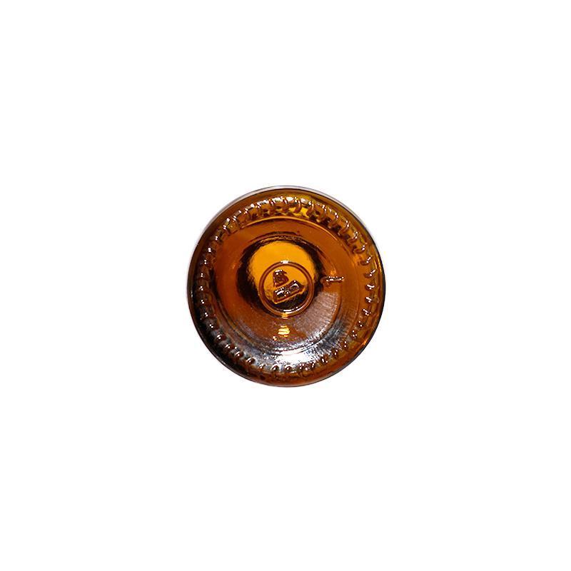 2 oz. Amber Boston Round with Large Bulb Black Glass Dropper (20/400) (V5) (V12)-Glass Bottle Outlet