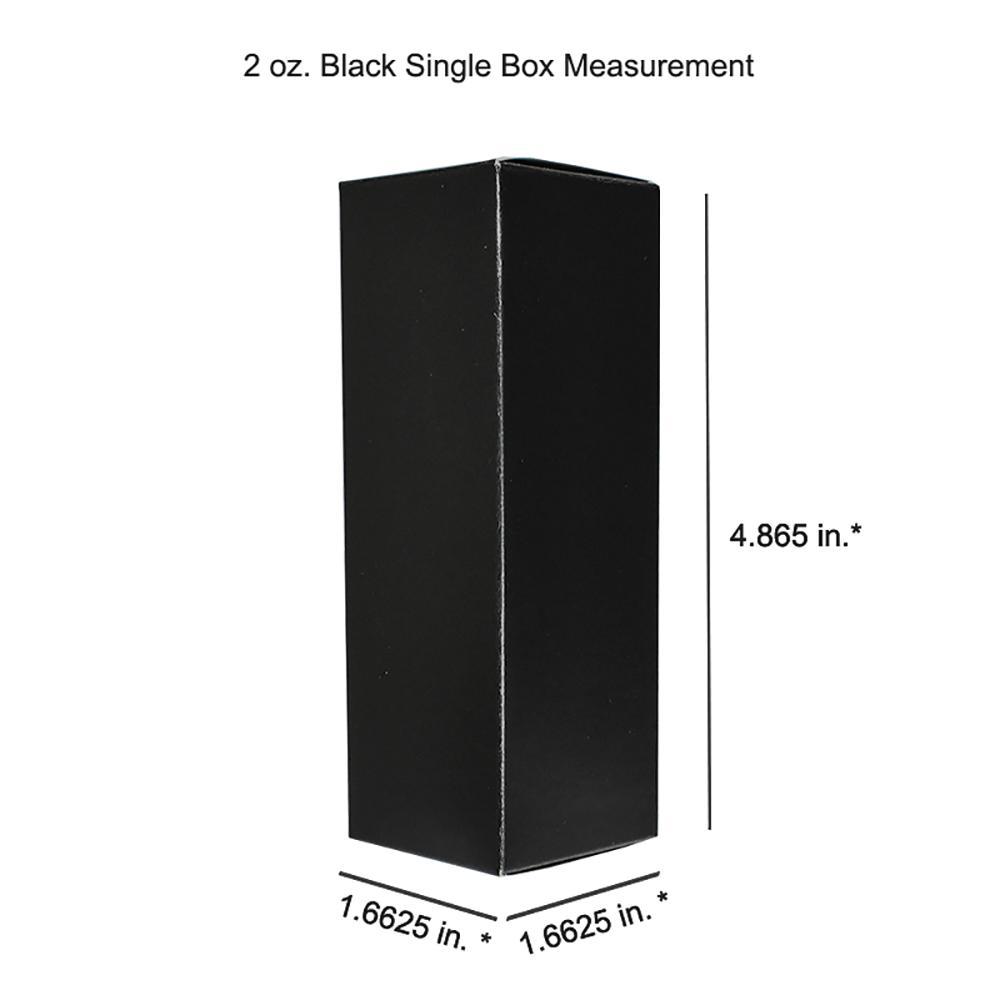 2 oz. Black Single Pack Box (V11)-Glass Bottle Outlet