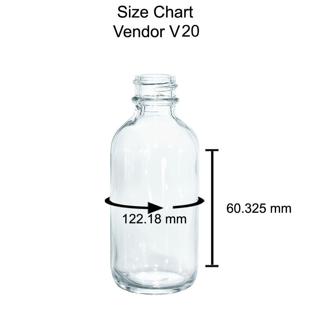 2 oz. Clear Boston Round with Black Treatment Pump (20/400) (V20) (V20)-Glass Bottle Outlet