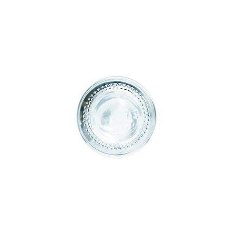 2 oz. Clear Boston Round with Reducer and White Cap (20/400) (V4) (V1)-Glass Bottle Outlet