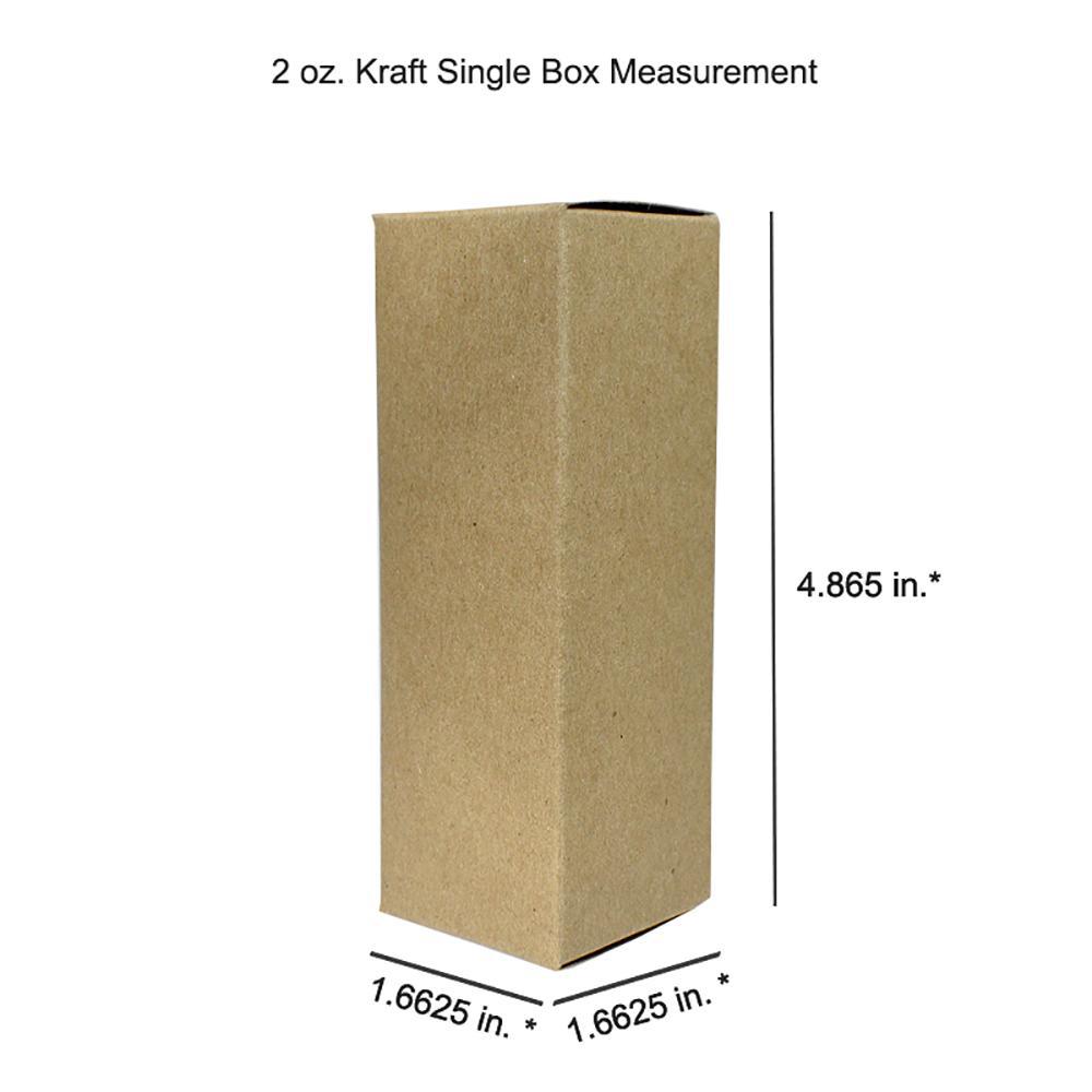 2 oz. Kraft Single Pack Box (V11)-Glass Bottle Outlet