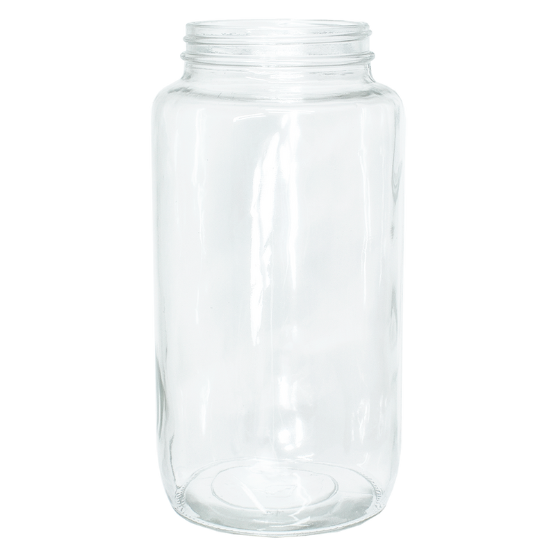 32 oz. Clear Glass Jar with Black Plastic Cap (70/400) (V6) (V6)