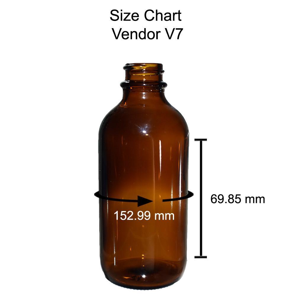 4 oz. Amber Boston Round with Black Cream Pump (22/400) (V7) (V15)-Glass Bottle Outlet
