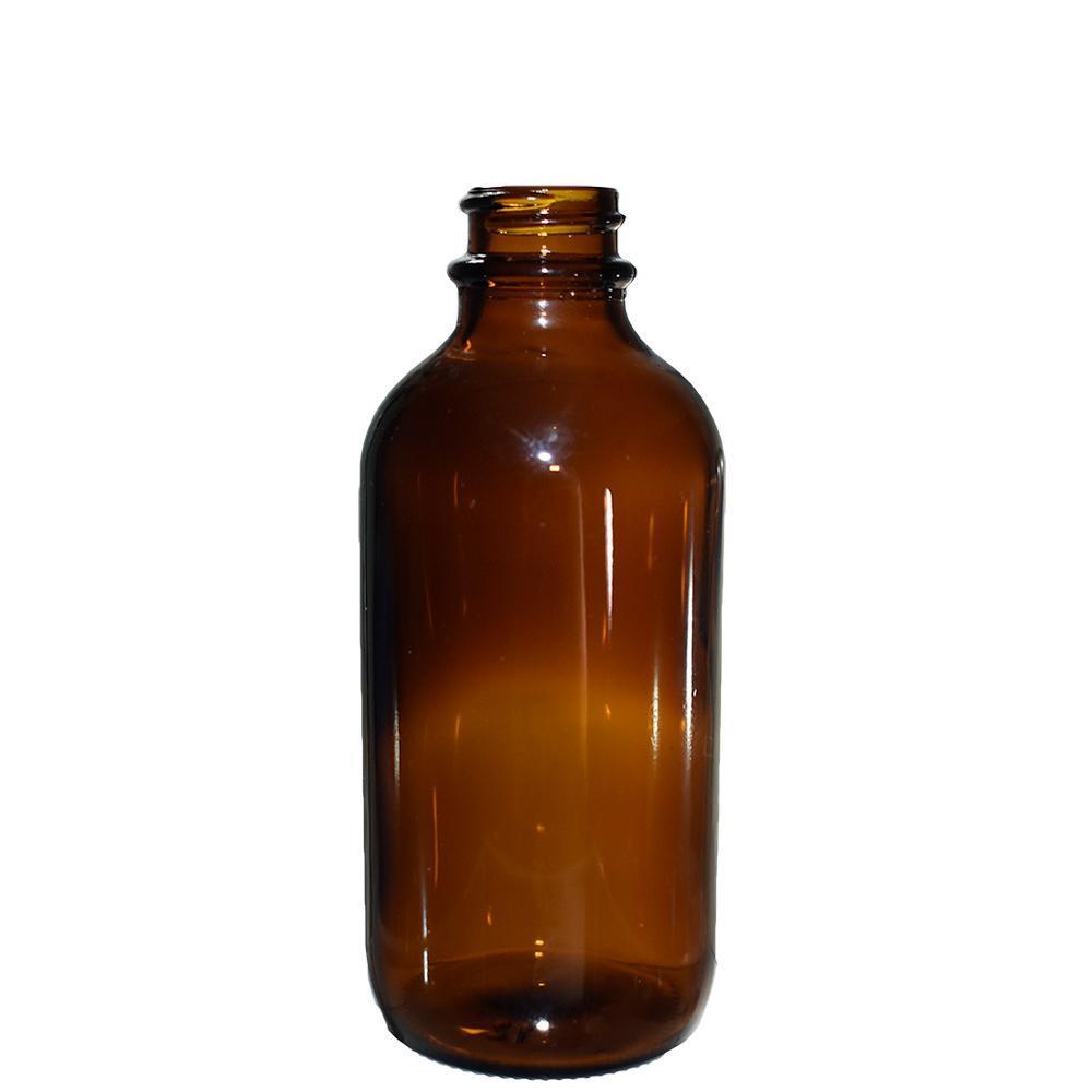 4 oz. Amber Boston Round with No Closure (22/400) (V7)-Glass Bottle Outlet