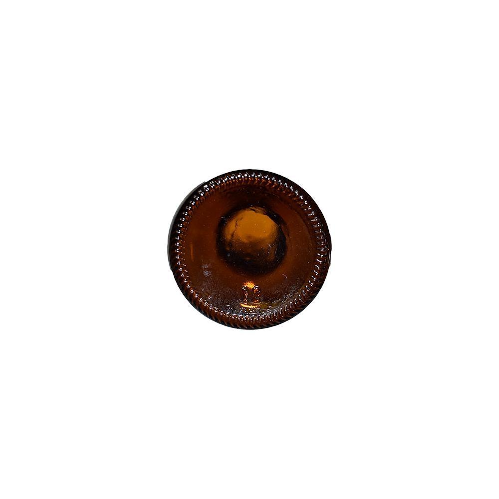 4 oz. Amber Boston Round with Reducer and White Cap (22/400) (V7) (V1)-Glass Bottle Outlet
