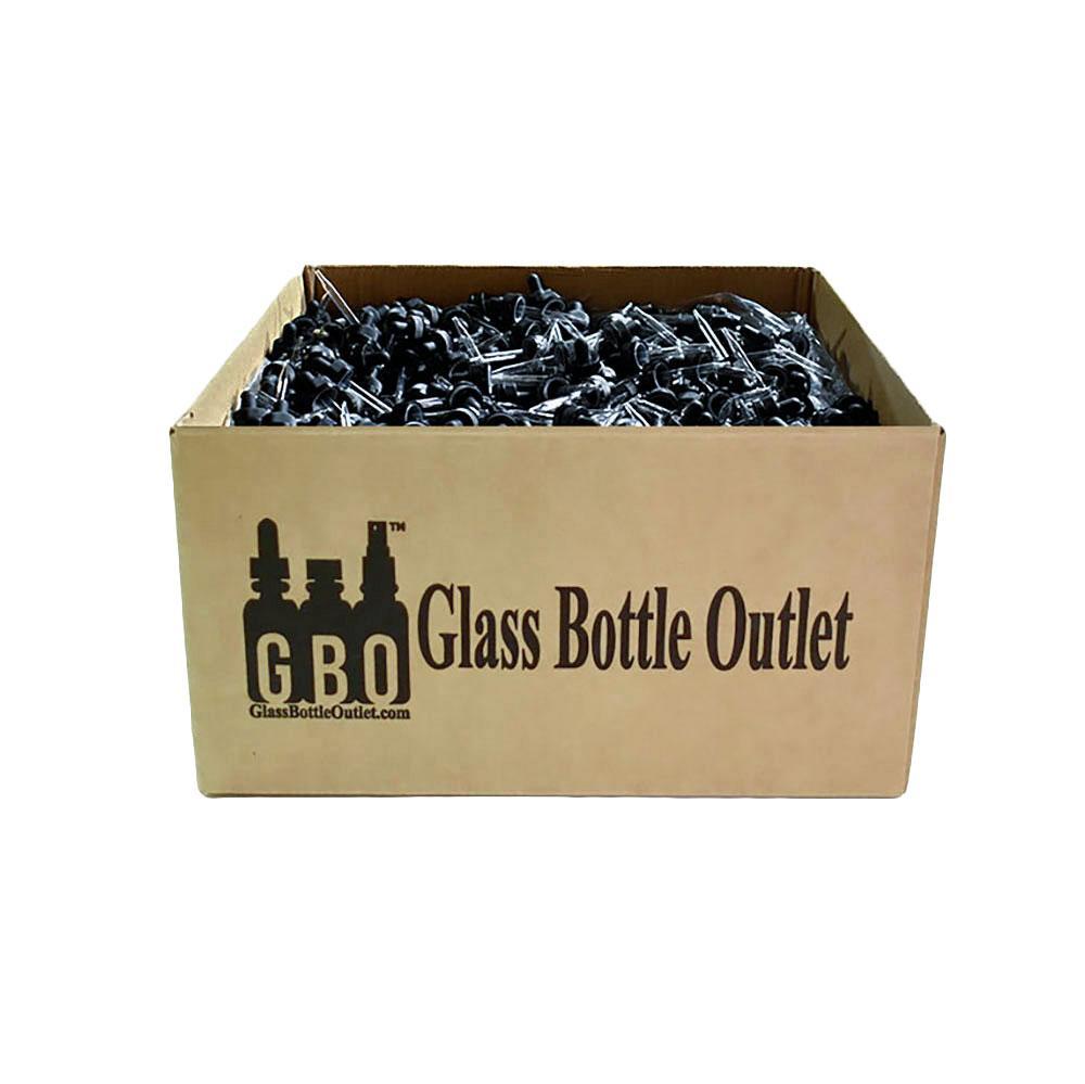 Black Child-Resistant Glass Dropper (20-400) (1 oz.) (V8)-Glass Bottle Outlet