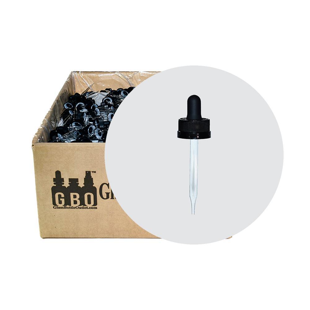 Black Child-Resistant Glass Dropper (20-400) (1 oz.) (V8)