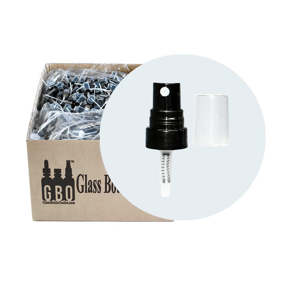 Black Fine-Mist Sprayer (Smooth) (20-400) (Dosage: .16 ml) (2 oz.) (V20)-Glass Bottle Outlet