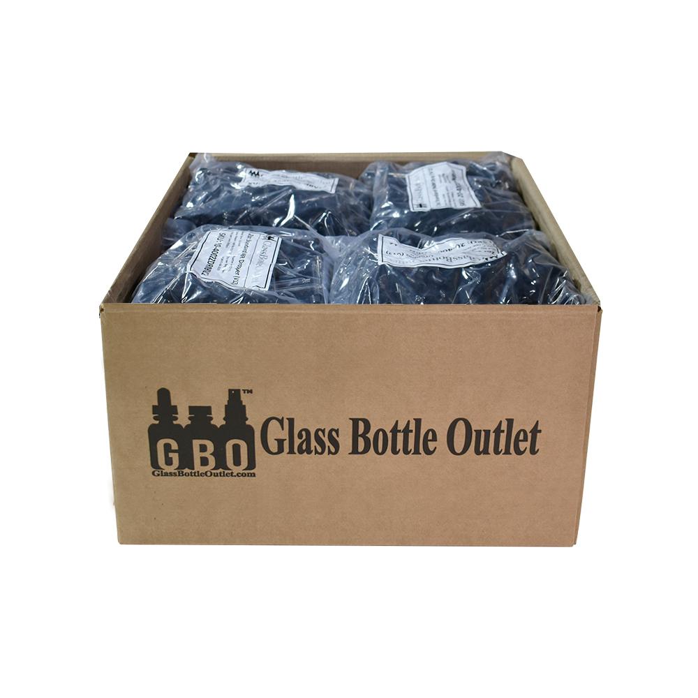 Black Glass Dropper with Nitrile Rubber (20-400) (2 oz.) (V12)-Glass Bottle Outlet