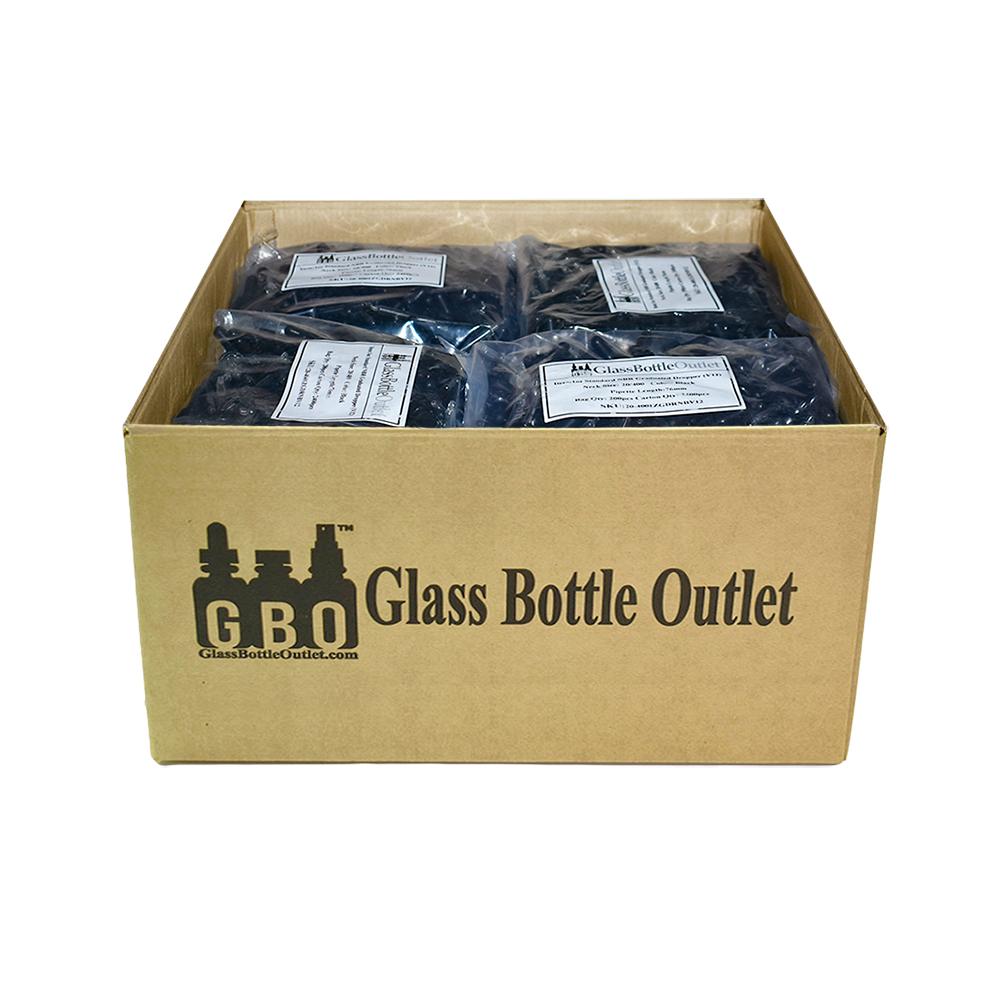 Black Graduated Glass Dropper with Nitrile Rubber (20-400) (1 oz.) (V12)-Glass Bottle Outlet