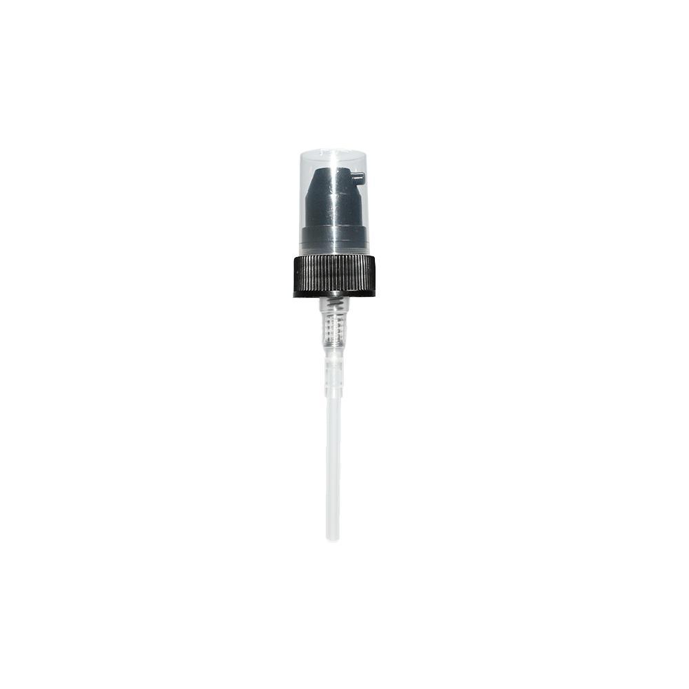 Black Treatment Pump (Ribbed) (20-400) (1 oz.) (Dosage: .4 ml) (V20)-Glass Bottle Outlet