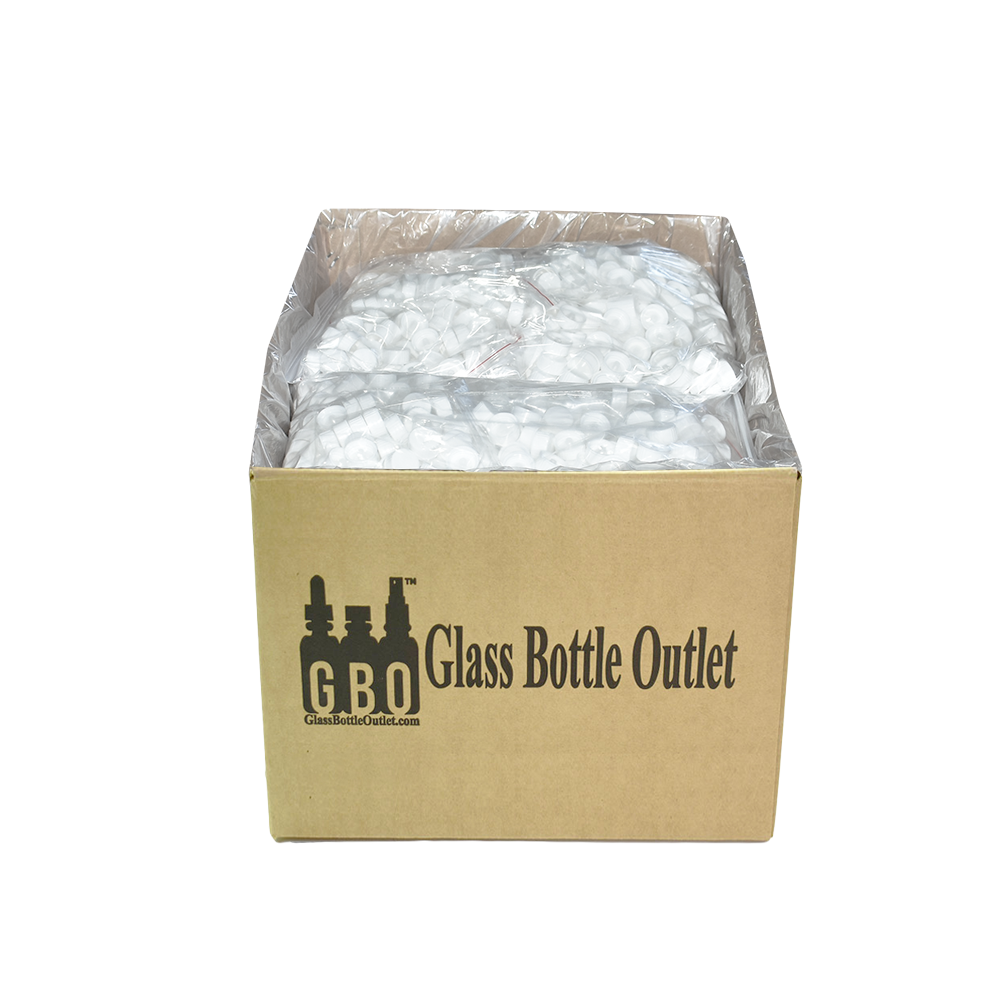 White Cone Lined Cap (20-400) (V20)-Glass Bottle Outlet